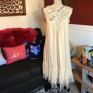 Romantic Lace Trim Dress